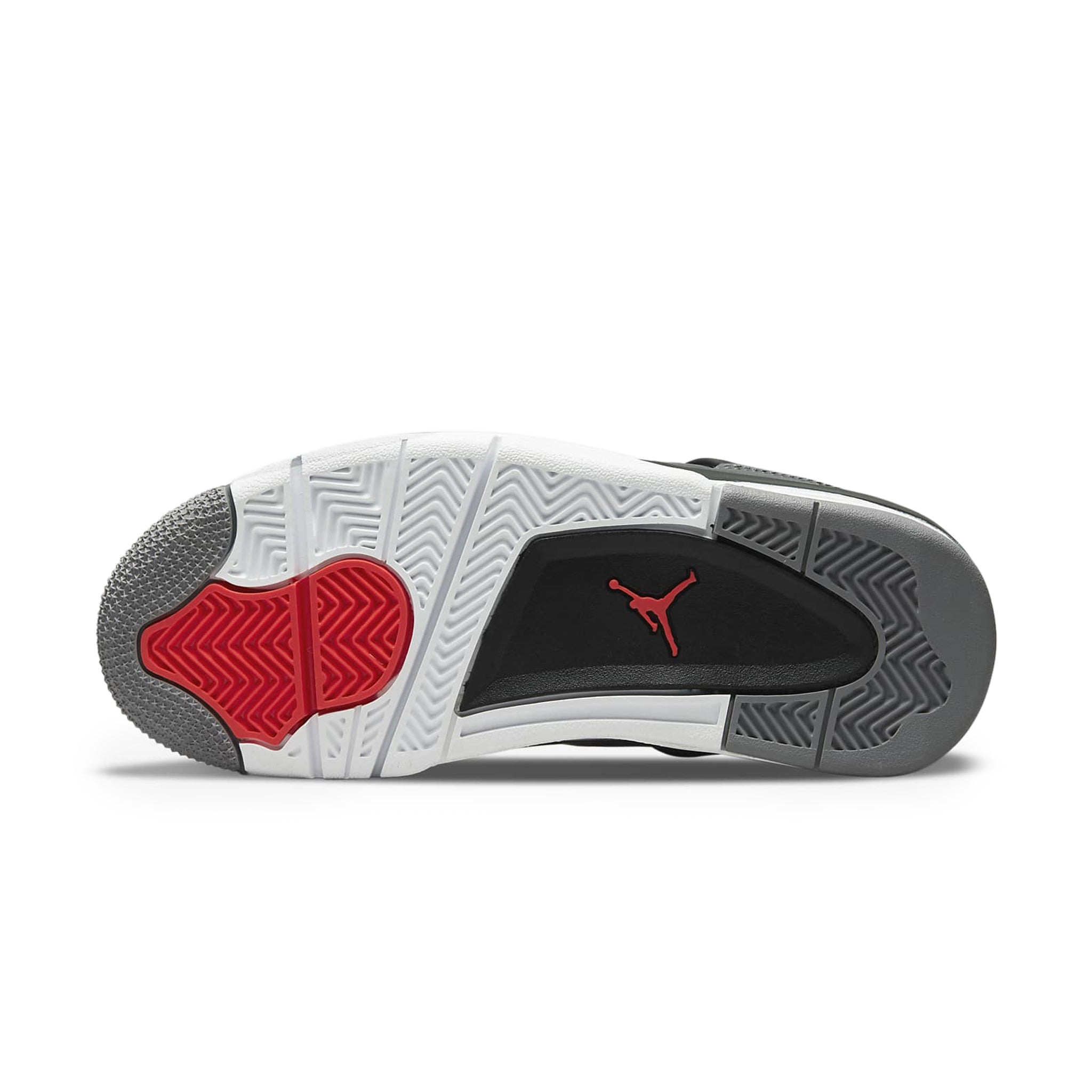 Sole view of Air Jordan 4 Retro Infrared (GS) 408452-061
